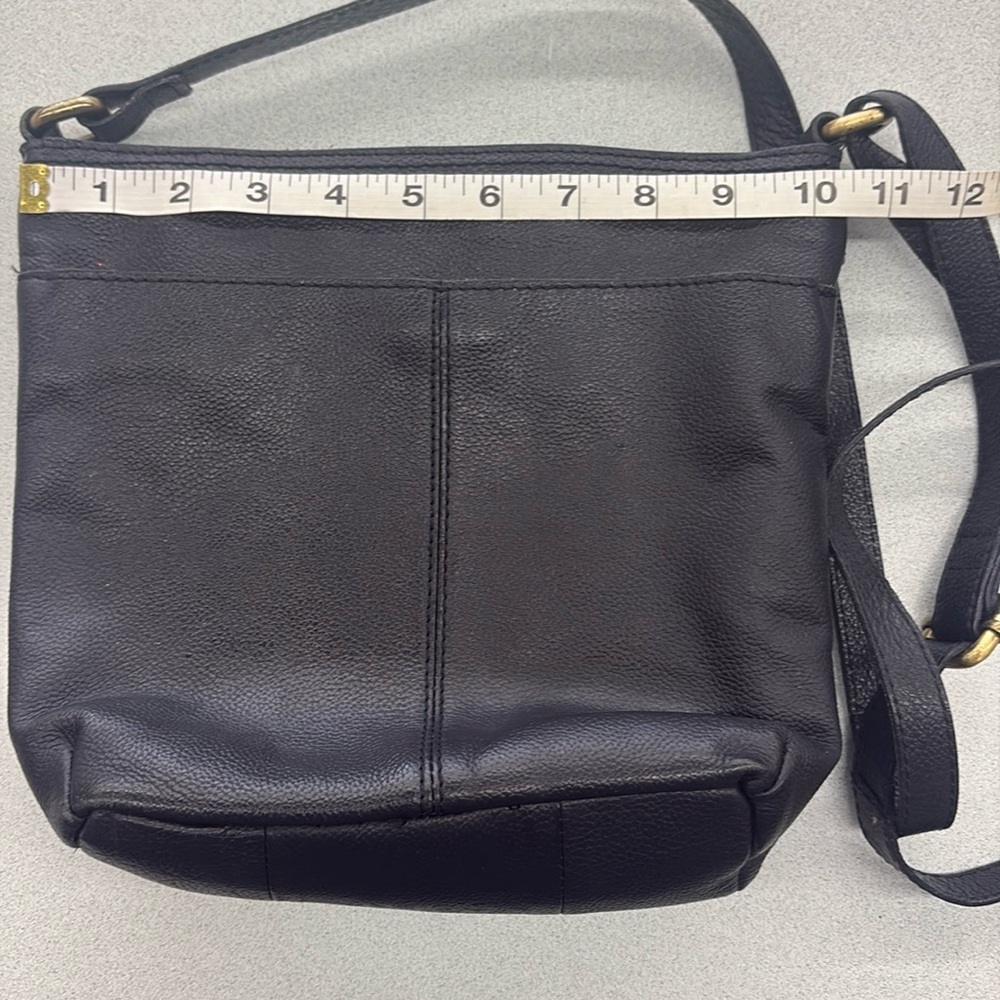 Bebe soft pebbled leather crossbody. Black